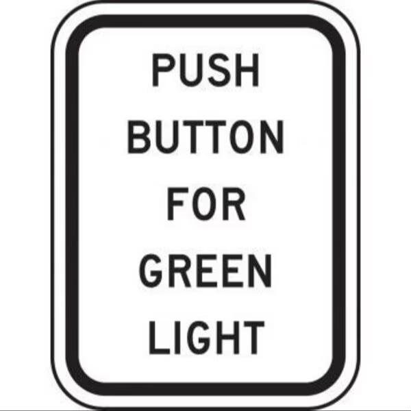 Accuform BICYCLE PEDESTRIAN SIGN PUSH FRR463HP FRR463HP - main